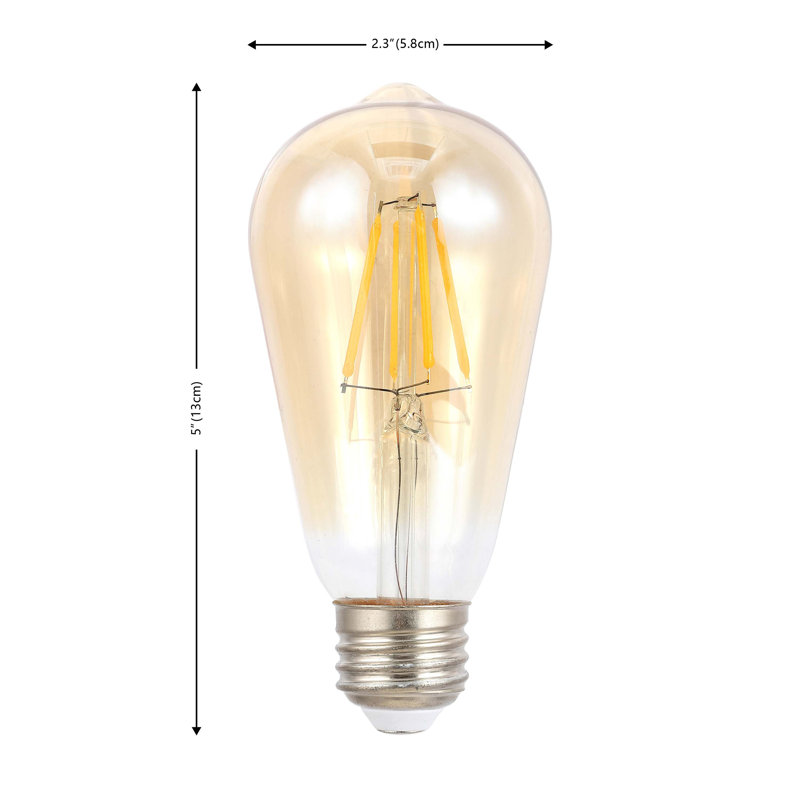 Ampoule à DEL ST58 de 4 watts non à intensité variable, culot E26 blanc moyen (2700K) / moyenne (standard)