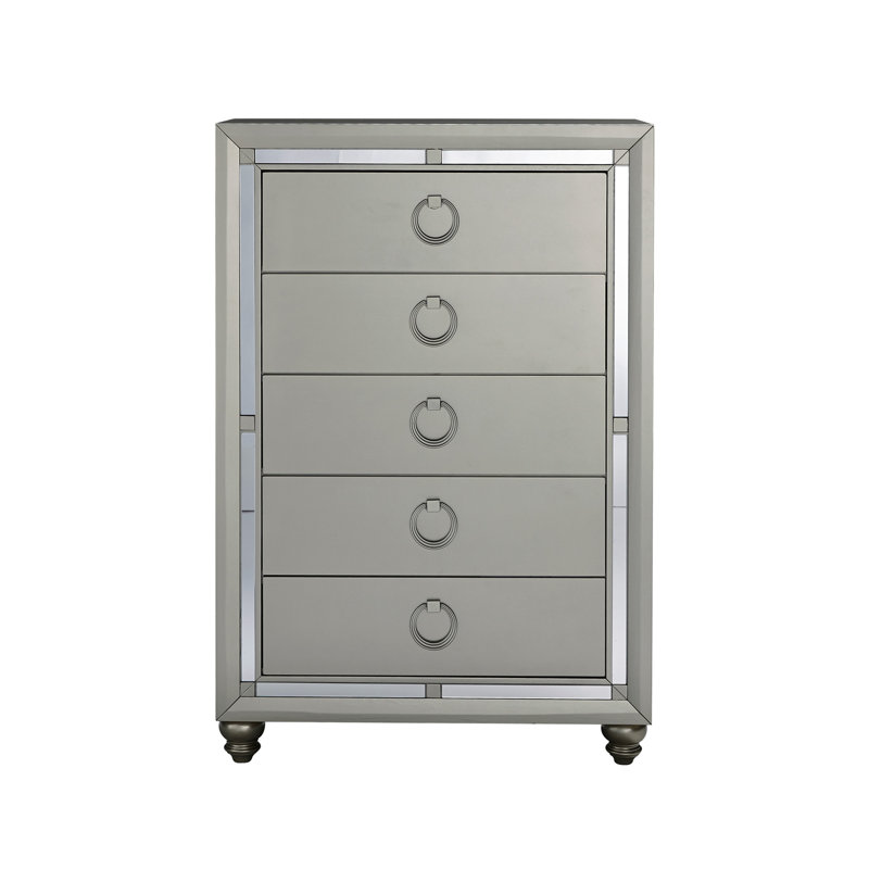 Commode argentée CHLOE GEMSTONE