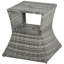Table d'appoint en osier de rotin avec trou pour parasol Outsunny
