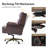 Heeg Transitional 46.5"H Genuine Leather Wingback Design 360° Swivel Tilting Lock Office Chair with Nailhead Trim-759639879