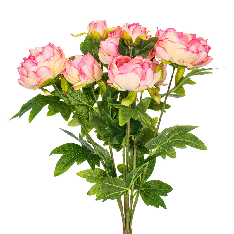 Buisson de pivoines artificielles, Rose clair