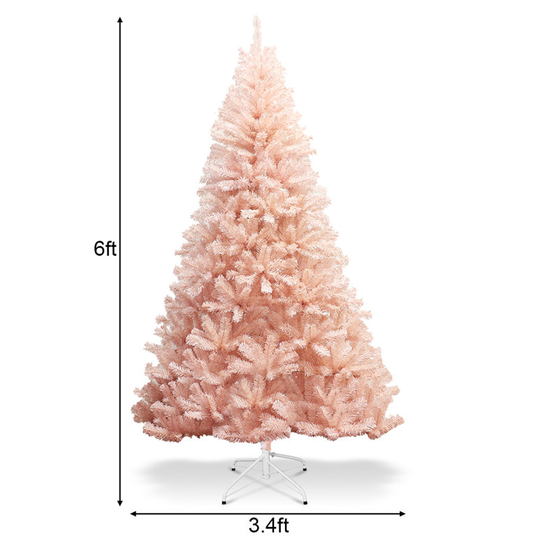Arbre de Noël artificiel pin rose classique, H 72 po x P 40,8 po