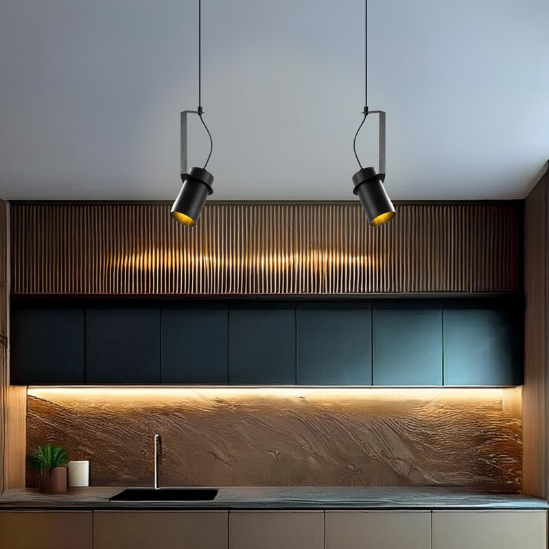 Luminaire suspendu en métal à hauteur réglable