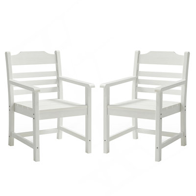 Patio Dining Chair With Armrest Set Of 2