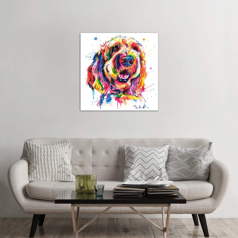 Goldendoodle by Weekday Best - Wrapped Canvas Painting, 93.98 cm H x 93.98 cm W x 3.175 cm D