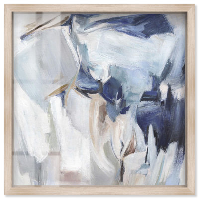 Blue Depth Shadowbox Print Neutral Wall Decor by Art Remedy