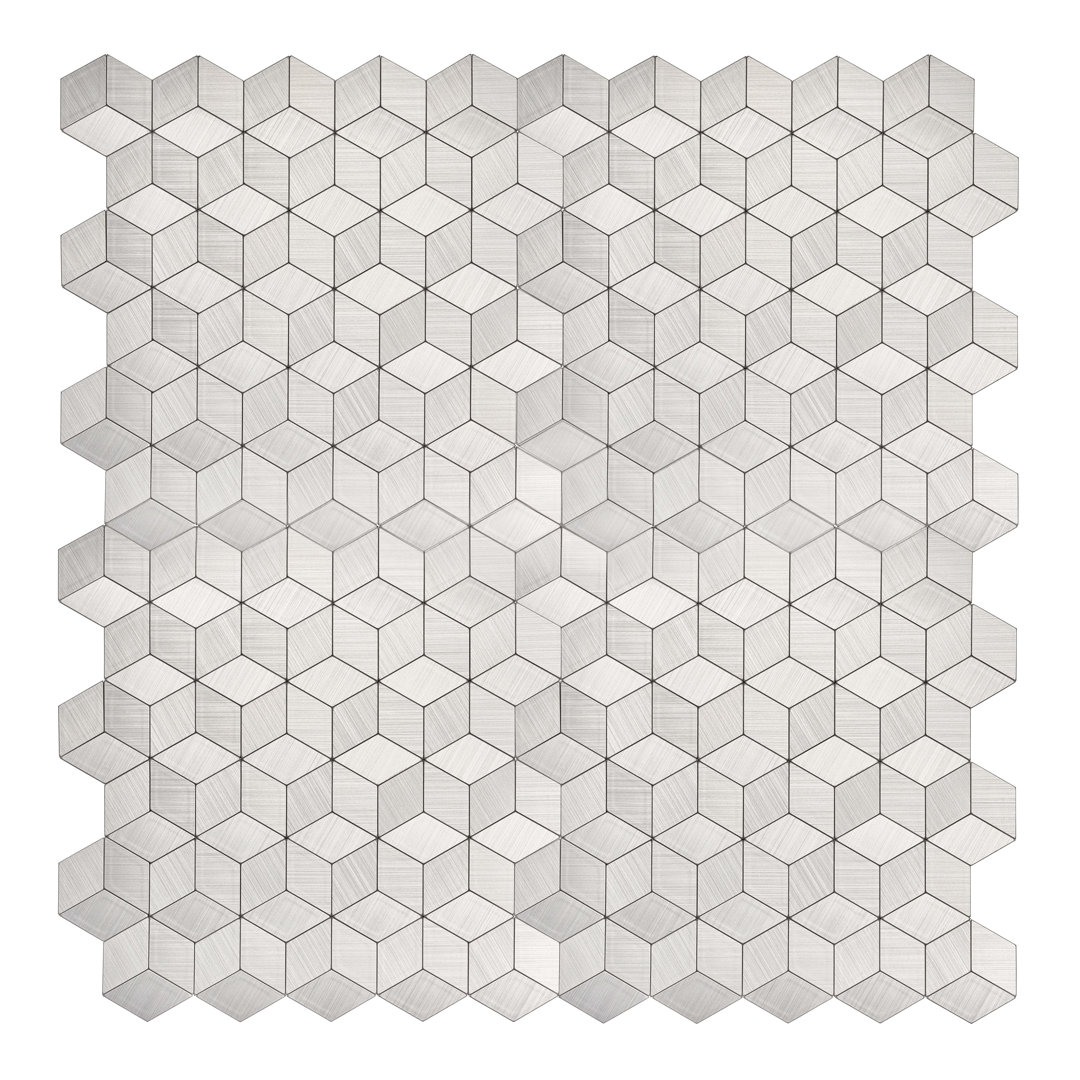 12" x 12" Metal Peel & Stick Mosaic Tile Avant Decor 