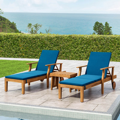 Indoor/Outdoor Chaise Lounge Cushion by Highland Dunes