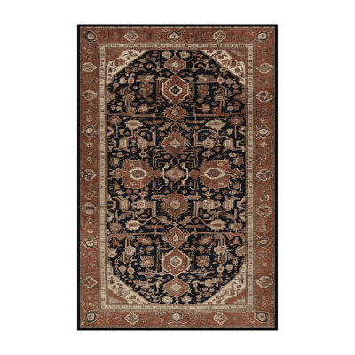 Machine Washable Persian Brown Area Rug