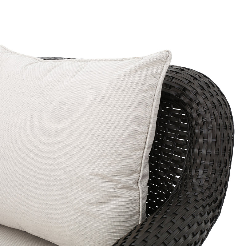 Chaise berçante pivotante d'extérieur AMAYA avec siège confortable et design durable pour la détente