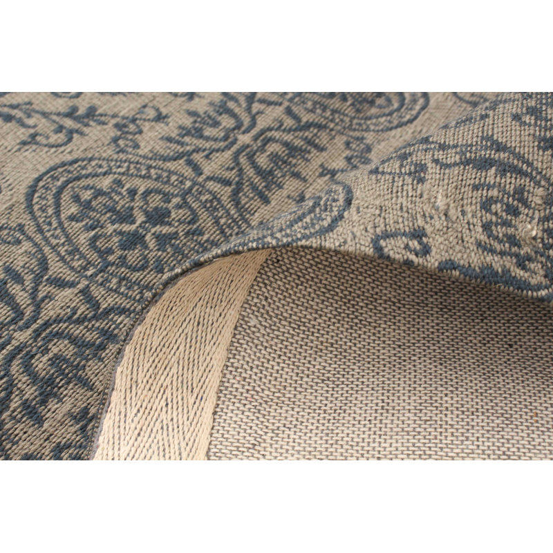 Reynosa Chenille Damask Indoor Rug, Rectangle 5'4" x 7'6"