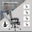 Fauteuil de bureau inclinable à haut dossier Vinsetto Massage