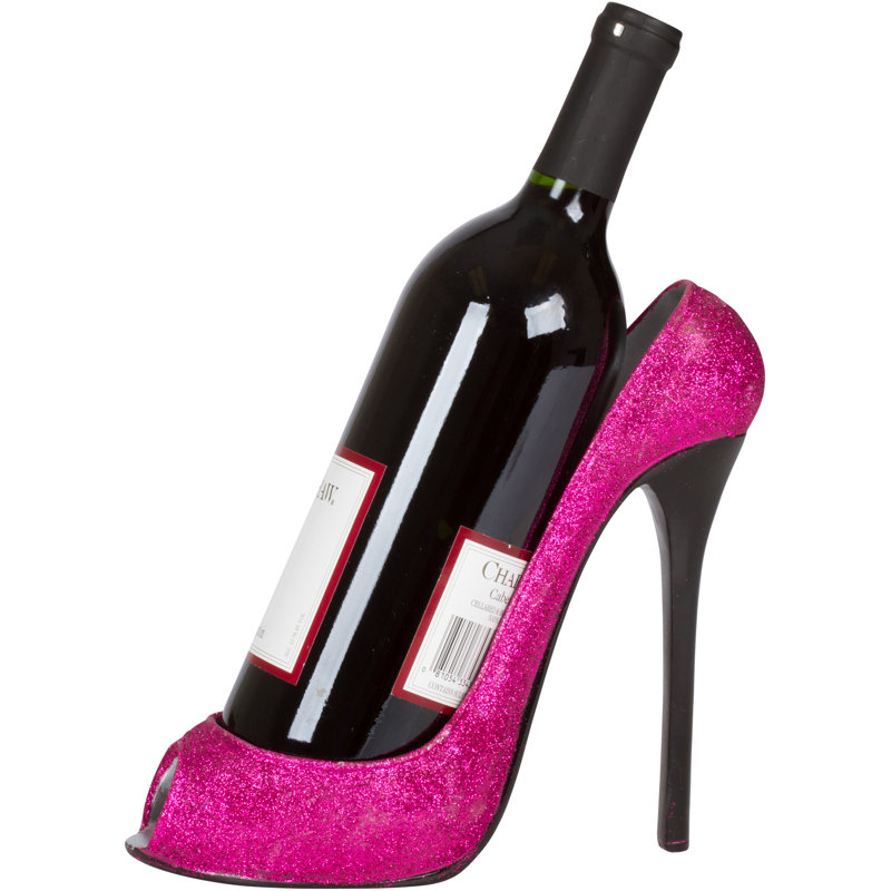 Tabletop Wine Bottle Rack in Pink