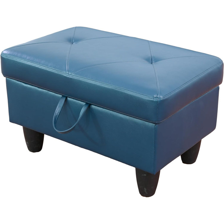 Shavon Vegan Leather Storage Ottoman