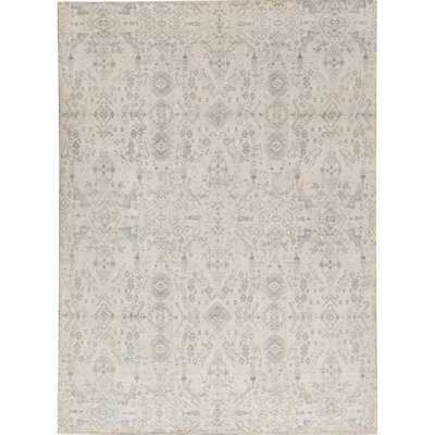 Hand-Knotted High-Quality Light Blue Area Rug