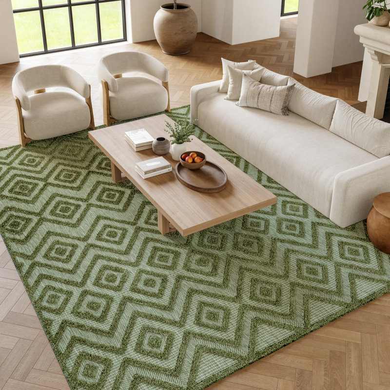 Konstantia Geometric Indoor/Outdoor Area Rug, Rectangle 8' x 10'
