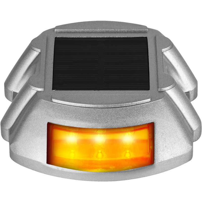Solar Dock Lights Low Voltage Solar Powered Integrated LED Pathway Light Pack, Orange