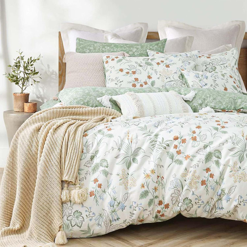 Housse de couette réversible Nayoroom, Housse de couette double + 2 taies d'oreiller stan