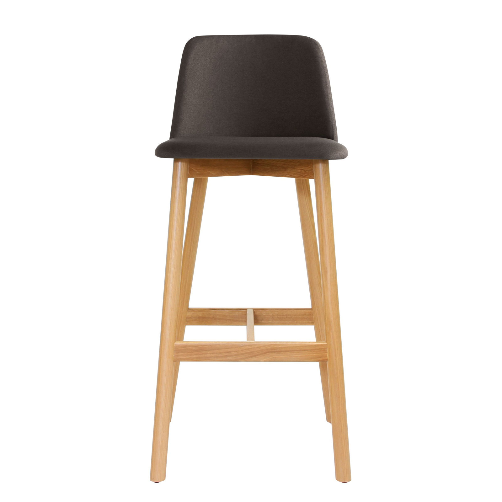 Chip Stool, 100% Polyester-Gunmetal, White Oak, Bar Stool (31" Seat Height)