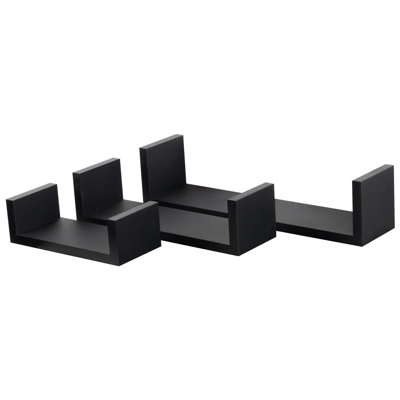 Harbour Housewares - Modern U Shaped Floating Wall Shelves - 42cm