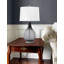 Lampe de table en verre tourbillon fumée 27 po Olbia