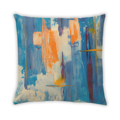 Abstract Paint Splatter 77 Throw Pillow