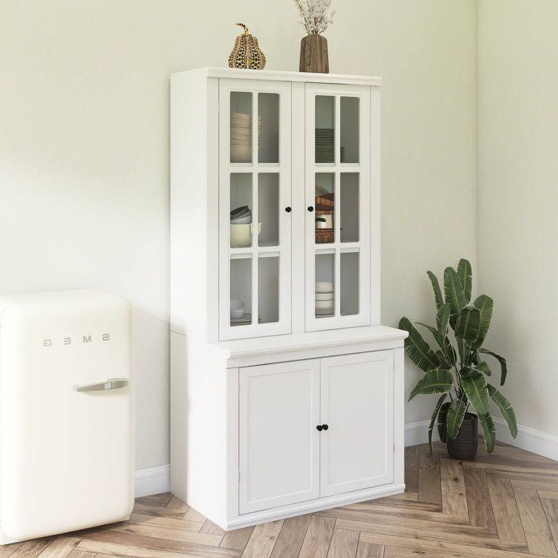 75.25'' Tall Display Cabinet With Double Glass Doors