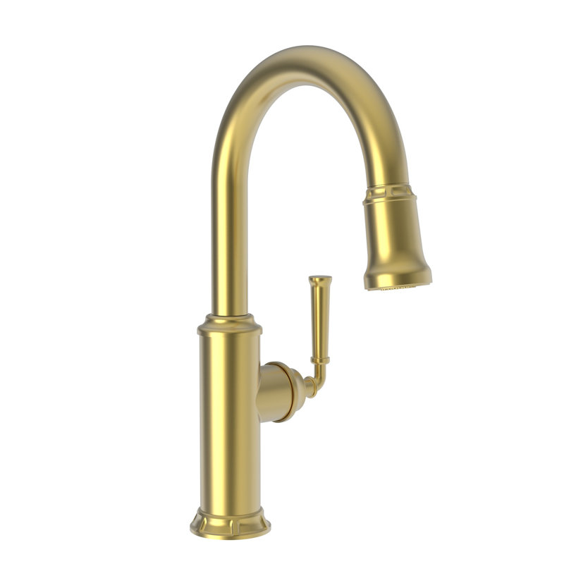 Gavin Single Handle Pull Down Kitchen Faucet, Satin Gold (PVD)