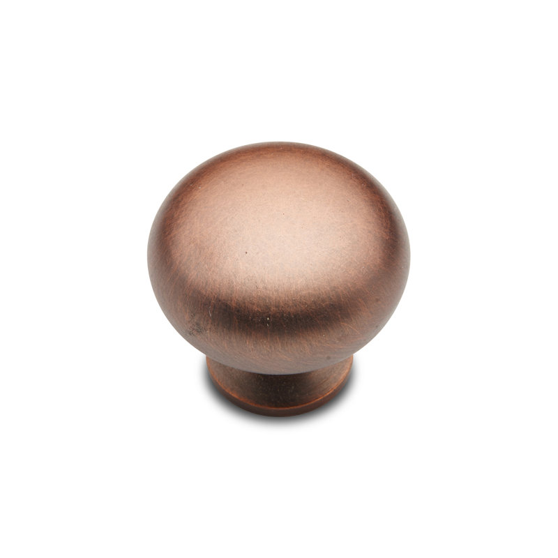 CK Series 1 1/4" Diameter Mushroom Knob, 1.25" H x 1.25" W x 1.19" D, Distressed Copper
