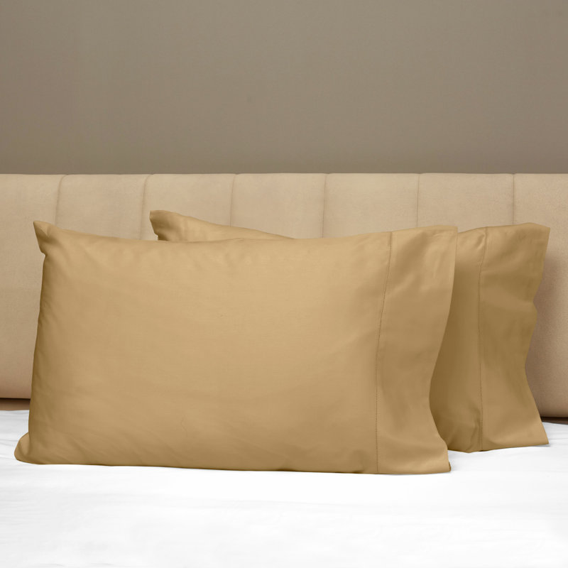 Raffaello Sateen Pillow Case, Standard Pillowcase, Caramel