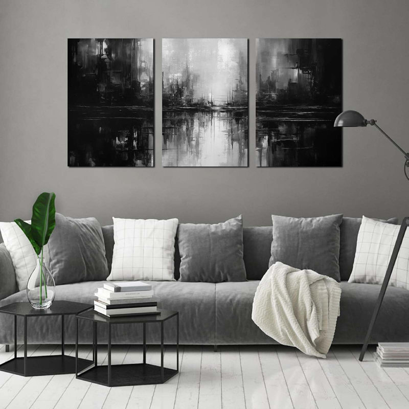 3 Piece Wrapped Canvas Print, 60 cm H x 40 cm W