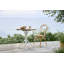 Powder Coated Aluminum Outdoor Dining Side Chair with Cushion