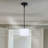 Jaqui 1 - Light Matte Black LED Drum Pendant