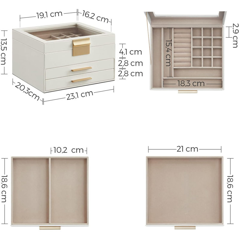 Jewellery Box +, Cloud White/Gold