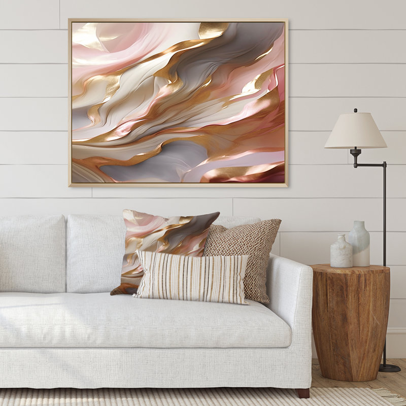 Impression subtile sur toile Subtile Serenity, Cadre naturel flottant, H 32 po x l 16 po x P 1 po