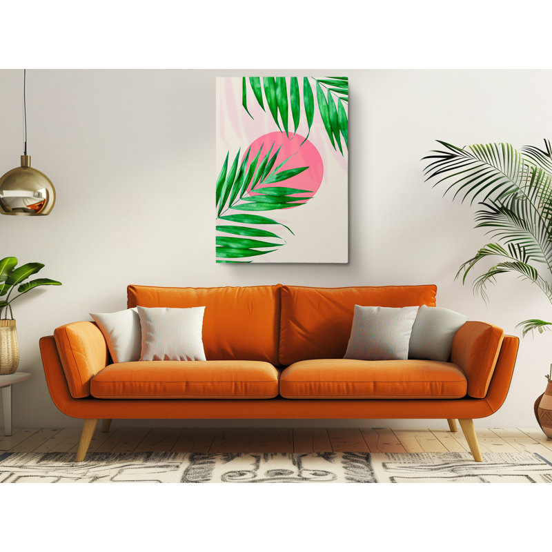 Modern Minimalist Tropical Painting Fine Art Canvas Print