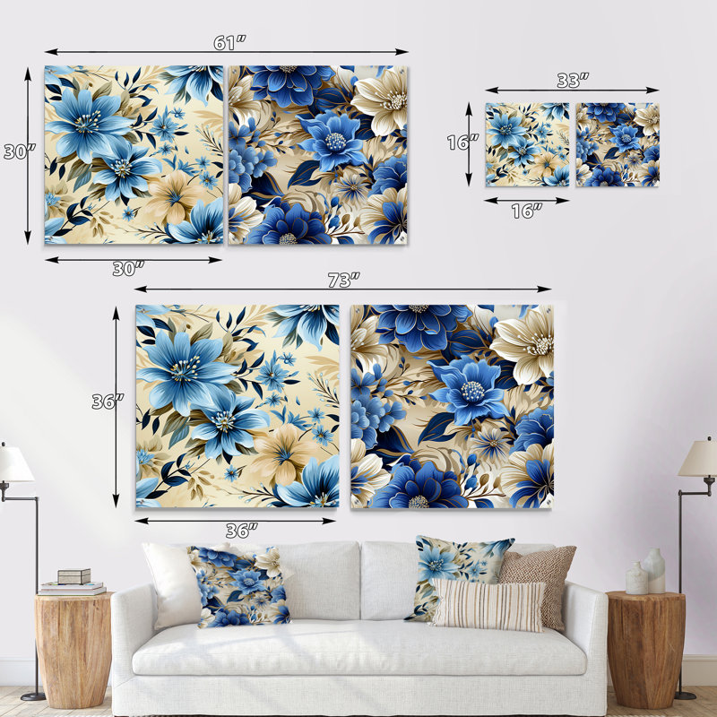Vanves - ensemble de 2 art mural en verre acrylique, H 16 po x l 33 po