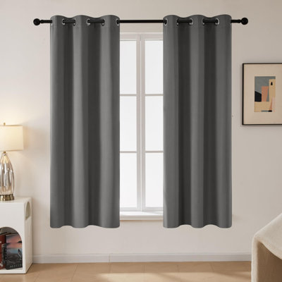 Thermal Insulated Room Darkening Grommet Curtain Panels (Set of 4)