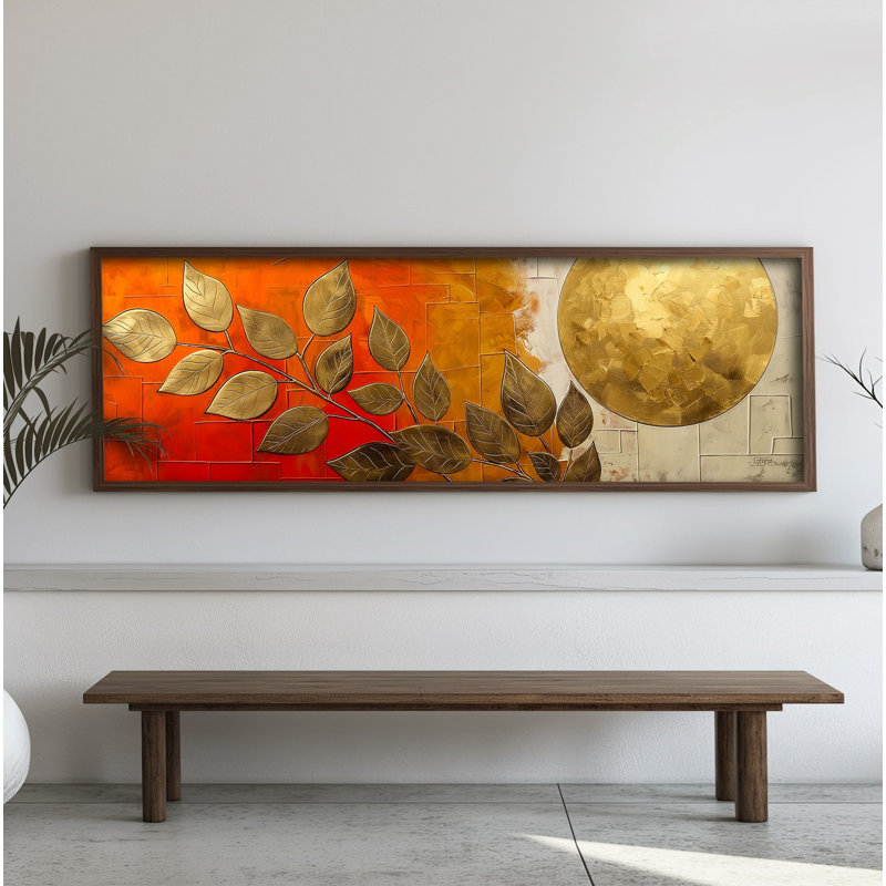 Elegant Decorative Framed MDF Painting, 15.7 x 47.2 x 0.1 inches | 100% MDF with 3 mm Thickness, 100% Pine Wood Frame | UV Printed Artwork for Home Decor, Living Room, Office, Modern Aesthetic