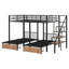Triple Bunk Bed With Drawers And Staircase