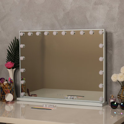 Kailey Rectangle Freestanding Makeup / Shaving Mirror