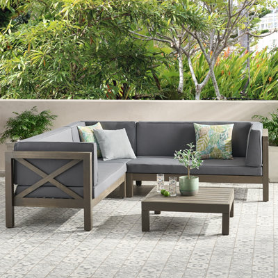 Ensemble de canapé modulaire avec coussins 4 pièces Luthersville