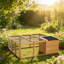 Cage à lapin peu encombrante, bois et métal, intérieur / extérieur rustique