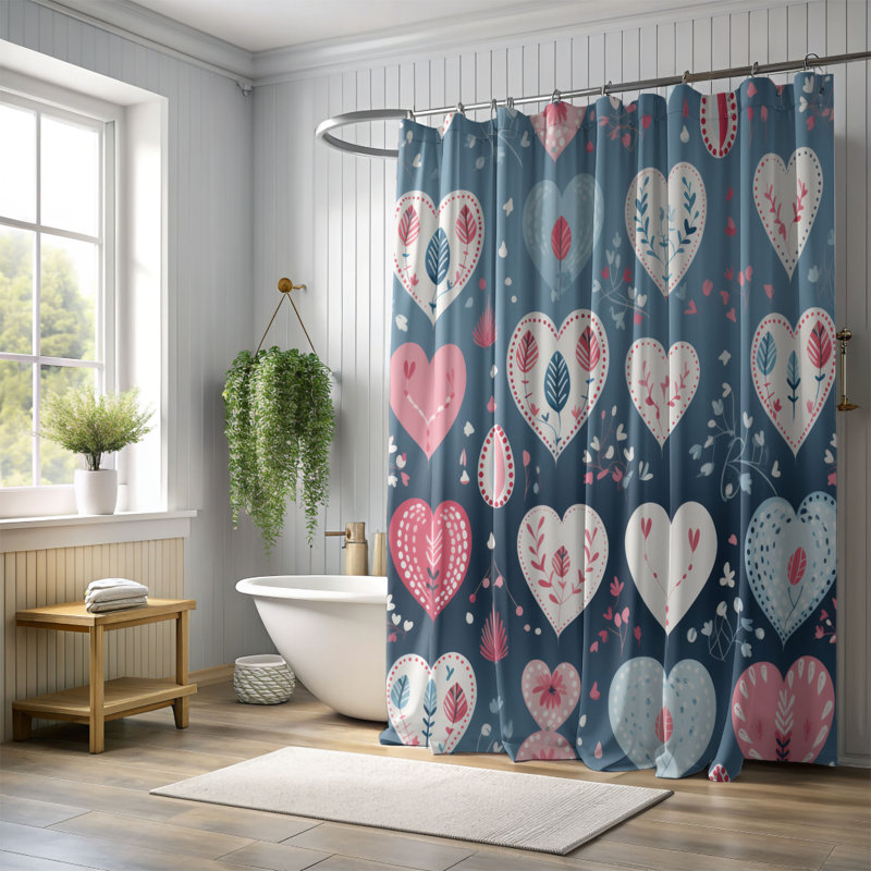 Sweet Design - Premium Shower Curtain, 74"H x 71"W