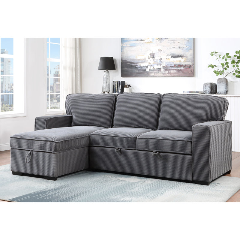 TERRITORY LIGHT GREY PULL OUT SOFA BED