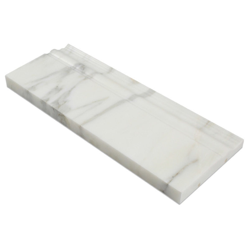 Calacatta Gold 4 3/4" x 12" Marble Look Wall Baseboard