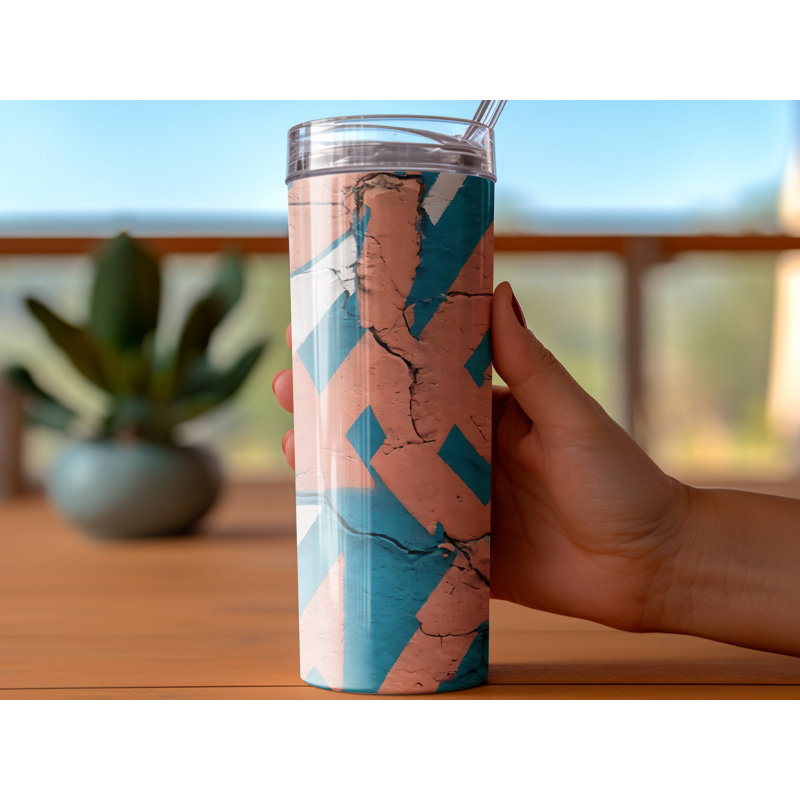 Choose Handmade Tumblers 591ml Vacuum Insulated Stainless Steel (18/8) Travel Tumbler with Straw
