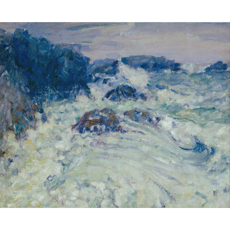 «Rough Sea, Morestil» par John Peter Russell - Art mural sur toile tendue avec châssis, H 48 po x l 33 po