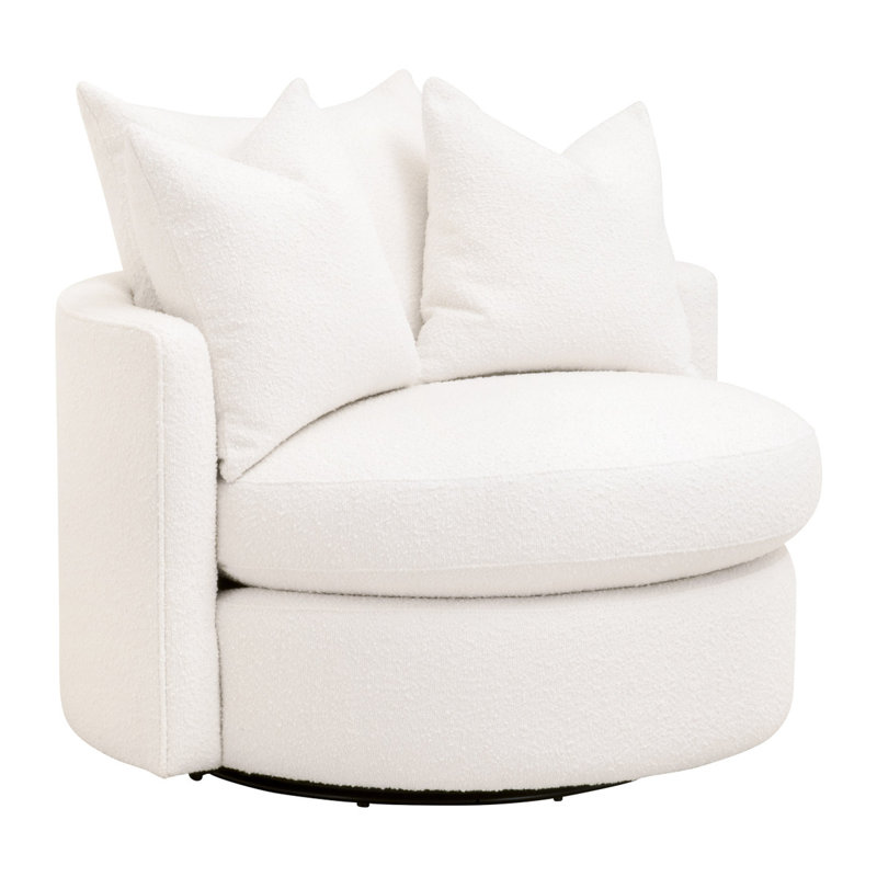 Fauteuil demi-tonneau pivotant rembourré Lourne Petite