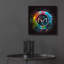 Art mural en verre acrylique «Crypto Power», 24 po x 24 po-655719852